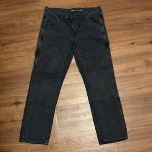 Old Navy Dark Gray Straight-Leg Jeans